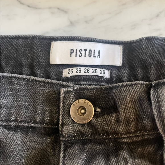 Pistola Black Distressed denim skirt sz 26 - Picture 1 of 5